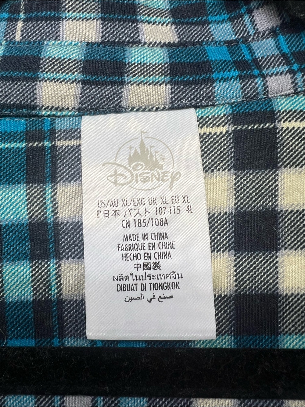 Disney Parks The Haunted Mansion Split Flannel Button Up Shirt Size XL Like New - Picture 4 of 5